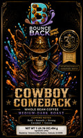Cowboy Comeback 1 lb Whole Bean label